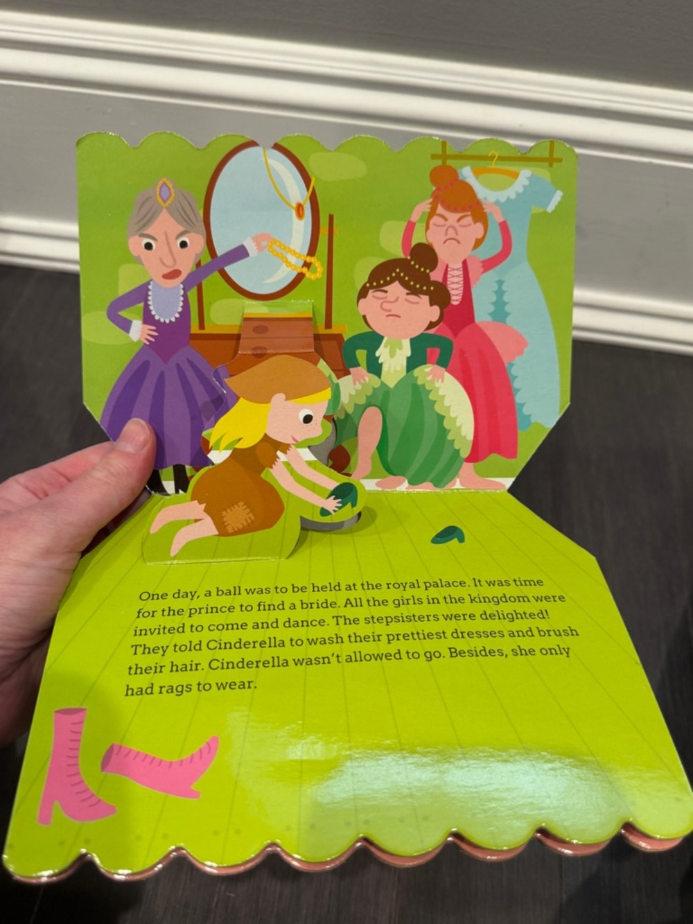 Cinderella Pink and Blue Pop-Up Fairy Tale Board Book Toddler Kids - Picture 4 of 5